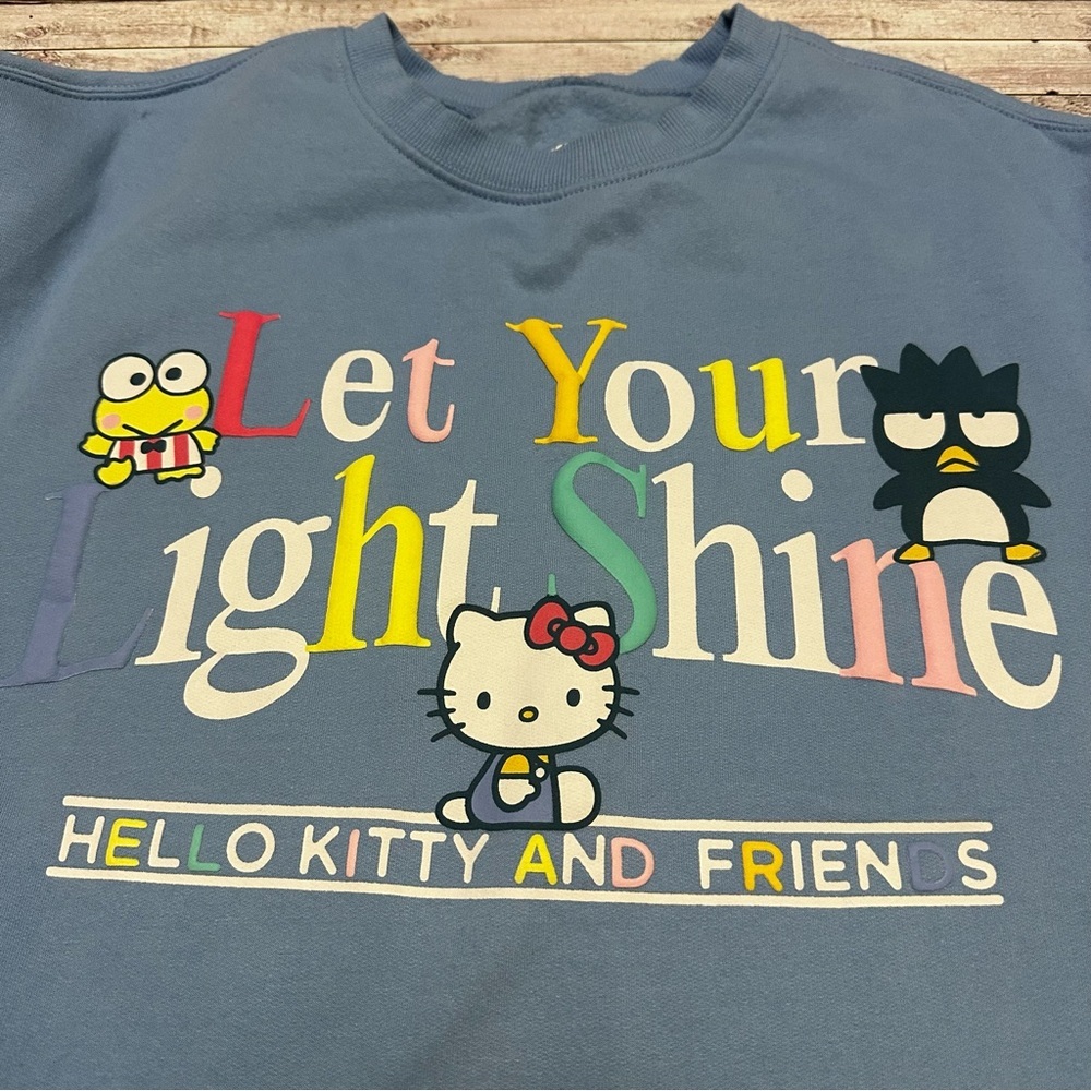 Sanrio Hello Kitty Blue Crewneck sweater M - Picture 9 of 11